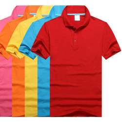 Multi Color Plain Collar T Shirt