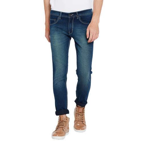 Blue Slim Fit Jeans for Men by Stylox