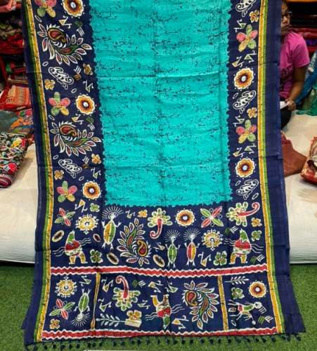 Silk Batik Saree by Maa tara fusion