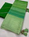 Kashvi Brand Shaded Plain Saree With Zari Work thumb 1