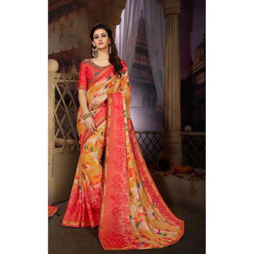 New Fancy Collection Georgette Saree For Women by Ananya Fashion House