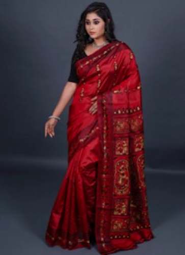 Buy Fancy Red Printed Saree For Women by Bhutra Emporium