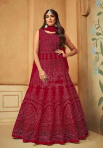 Buy Red Embroidery Suit For Women by Bhutra Emporium