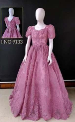 New Pink Gown At Wholesale Price by Bhutra Emporium