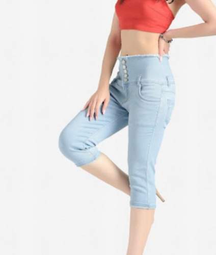 Denim Sky Blue Capri for Girls at Rs.599/Piece in mumbai offer by Blue Denim