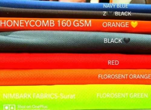 Honeycomb Polyester Garments Fabric by Nimbark Fabrics