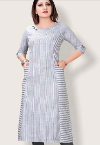 Cotton Kurtis With Pockets by Simran Store