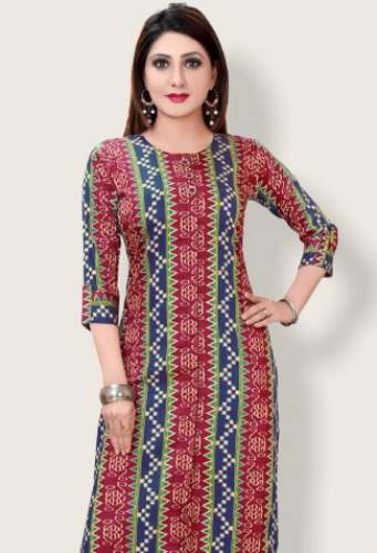 Designer Cotton Printed Kurtis by Simran Store