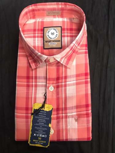 Men Cotton Checks Shirt by Maruthi Clothing Company