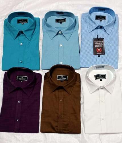 Men Formal Plain Shirt by Maruthi Clothing Company
