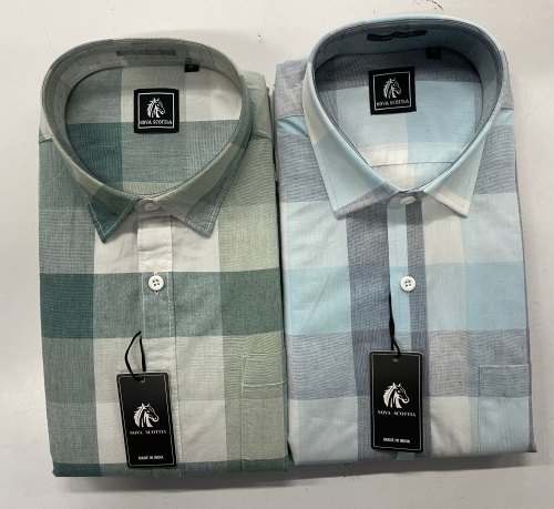 nova scottia Cotton Checks Shirt by Maruthi Clothing Company