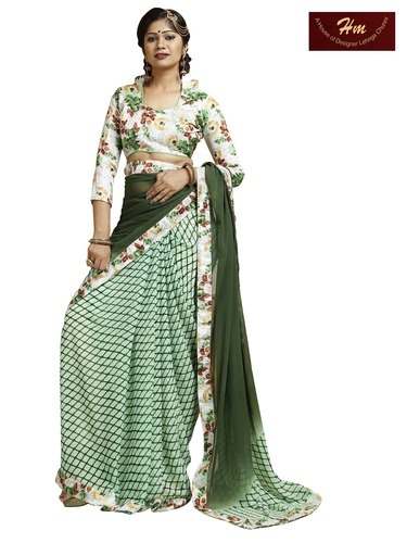 Ladies Fancy Printed Sarees by H M Bridal Lehenga