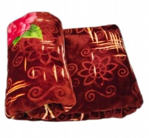 Printed Solid Mink Blanket by Om Handloom Industries