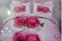 Rose Bed Sheet with Cover