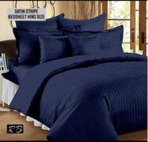 Stripe Cotton Hotel Bedsheet by Rishaan Bedding