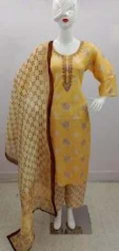 Cotton Kurti Pant Set With Duppatas