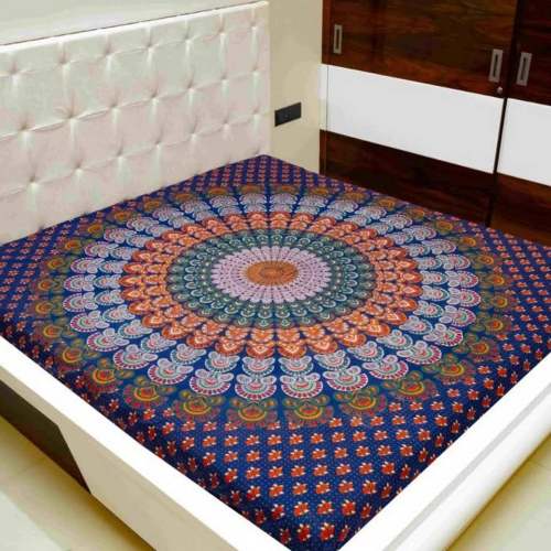 Mandola Art Jaipuri Bed Sheet by Rajendra Enterprises