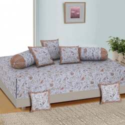 Off White Cotton Diwan Set 