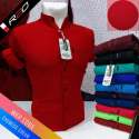 R2O Red Plain Cotton Shirt