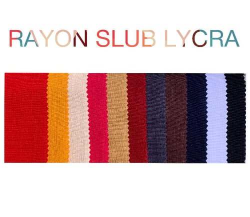 Rayon Slub Lycra Fabric