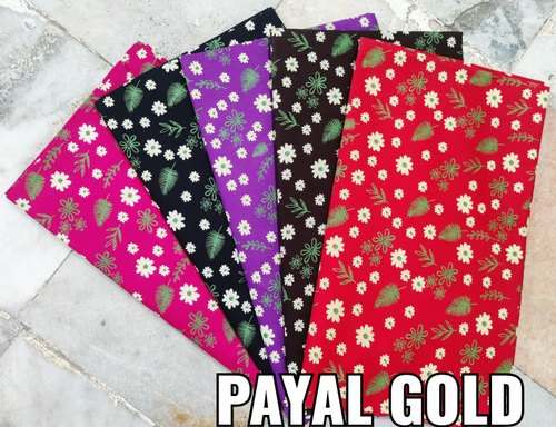 Payal Gold Discharge Print Nighty fabric by Yaseen Mohammed Industries