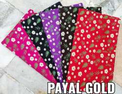 Payal Gold Discharge Print Nighty fabric