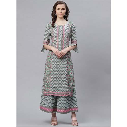 Divena Jaipuri Cotton Kurti Palazo Set 