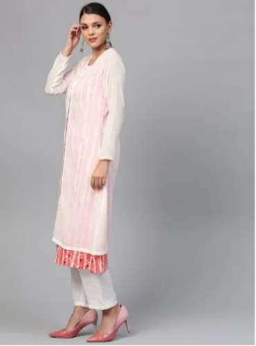 Ladies Long Jacket Style Kurti by Dudani Retail Pvt Ltd 