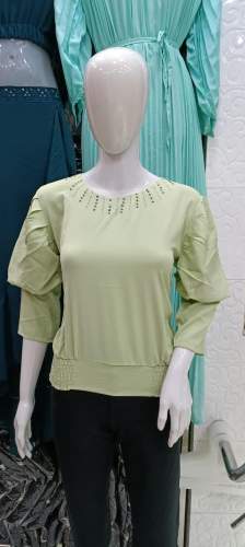 Fancy Plain Western Top  by Arshaan Collections