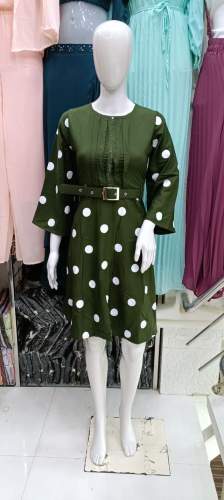 Polka Dot Western One Piece Dress by Arshaan Collections