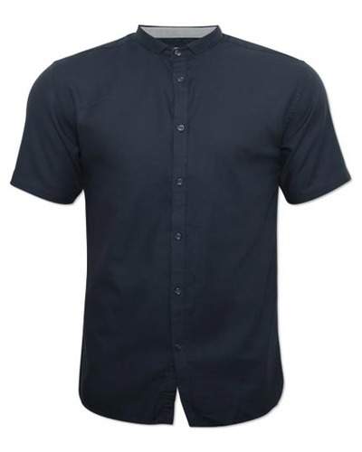 Black Half Sleeve Plain Shirt for Men by Prachi Enterprises