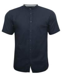 Black Half Sleeve Plain Shirt for Men