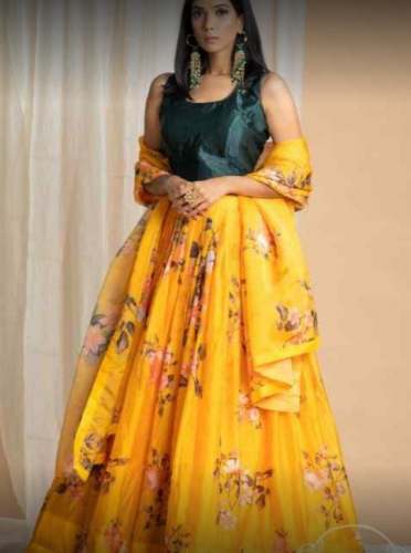 New Collection Yellow Lehenga Choli For Women