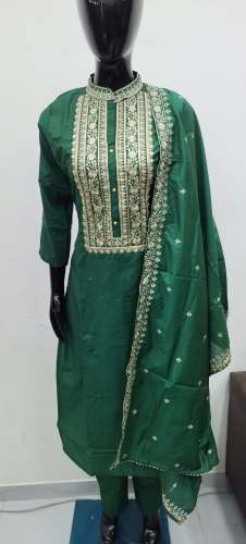 3pcs Chanderi Silk Party Wear Suit  by Bijalee