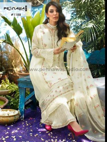 Fox Georgette Stitched Georgette Suit -DN 1188