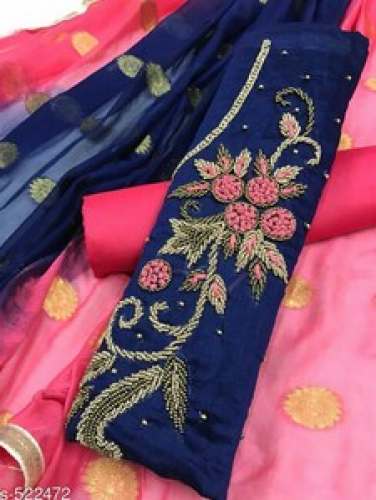 Fancy Embroidered Dress Material Collection  by Hashvitha Boutique