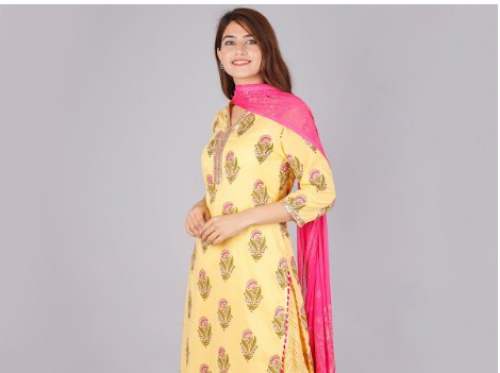Collared Neck Cotton Kurta