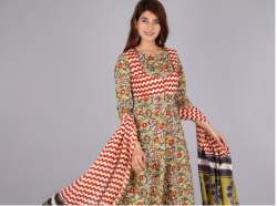 Kalamkari Print Cotton Anarkali Kurta 