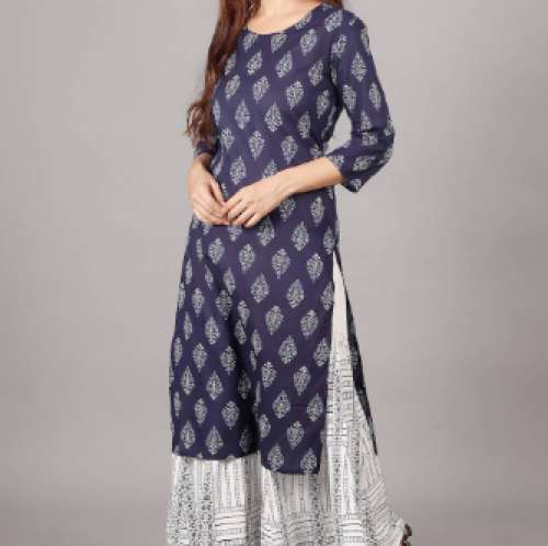 Ladies Printed kurtis with palazzo pant