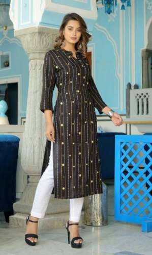 Women Rayon Kurti by Turpai