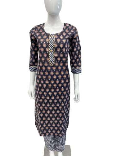 Office Wear Black Kurti Pant Set  by Nishal Creation