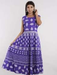 Sleevless Jaipuri Long Frocks 