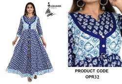 Jaipuri Floor Length Cotton Kurti 