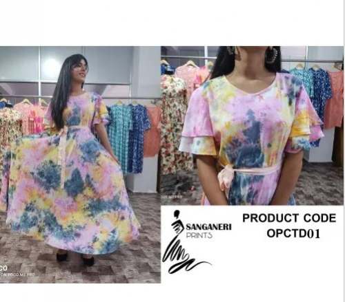 New Collection Tie Dye Gown For Women