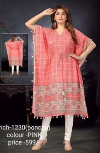 Casual Wear Checks Design Kaftan by Vich  by Vich Pvt Ltd