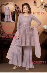 Designer Georgette Party Wear Sharara Suit