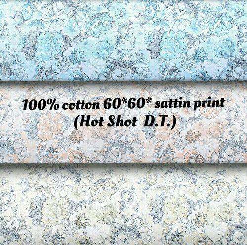 Cotton Satin Printed Fabric by Kamlesh Textiles