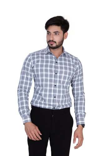 Formal Wear Checks Mens Shirt  by Amrendra Kshatriya