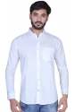 Full Sleeve White Plain Shirt for men