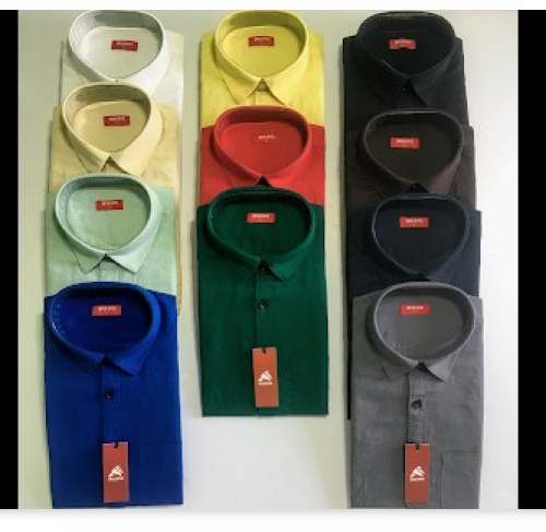 men cotton plain shirts  by Wild Gufo